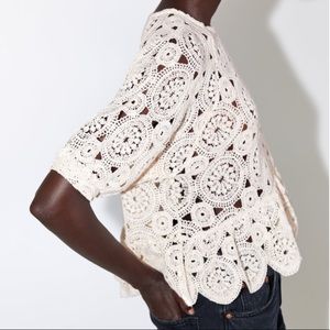 NWT Zara crochet top